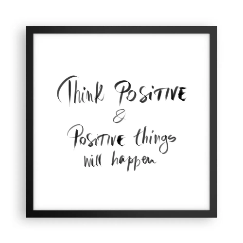 Pôster com moldura preta - Como viver? - 40x40 cm