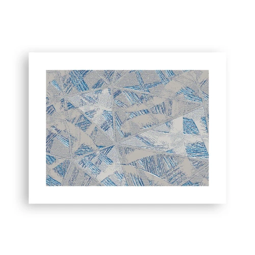 Pôster - Em um labirinto azul e cinza - 40x30 cm