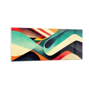 Quadro em vidro - Composição intensa - 100x40 cm