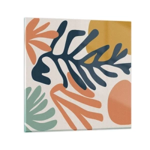 Quadro em vidro - Mares de coral - 70x70 cm