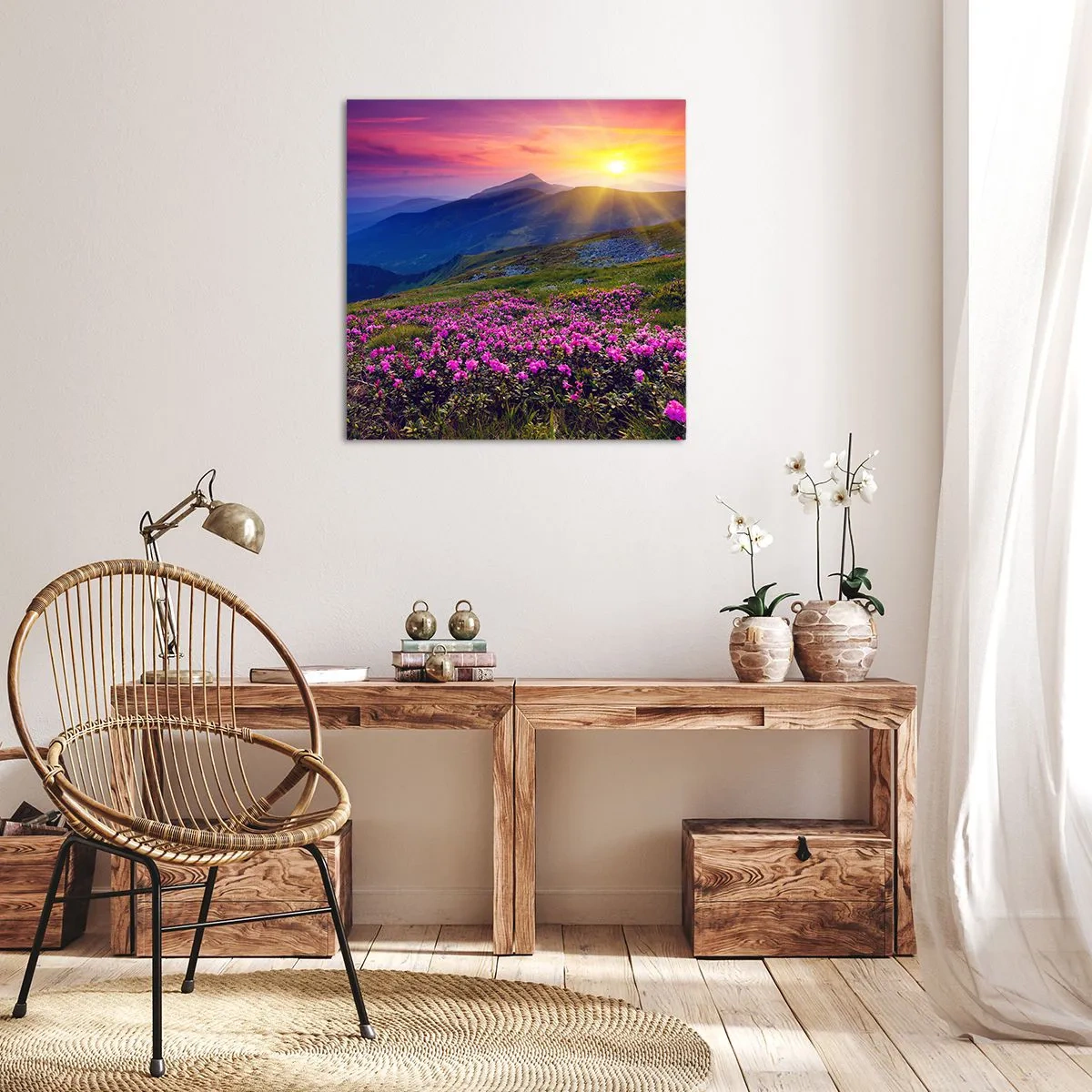 Quadro em tela - …Cheiro de pinheiros e ervas da montanha - 30x30 cm
