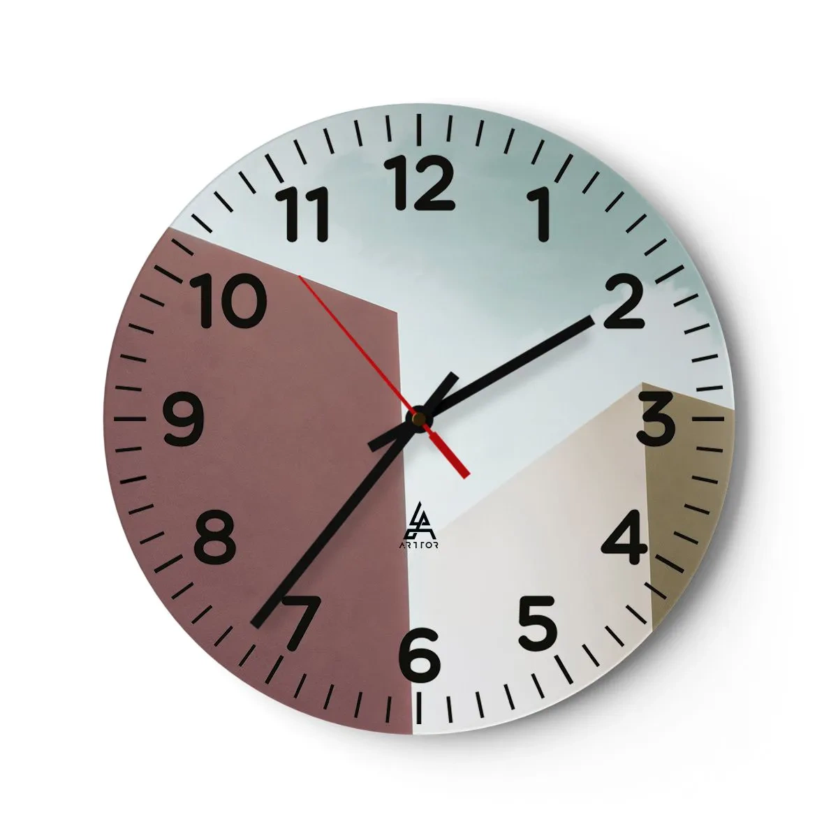 Relógio de parede - Relógio em vidro - A geometria de um verão ensolarado - 40x40 cm