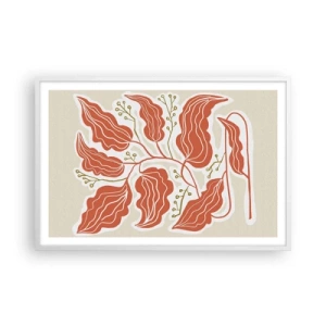 Pôster em moldura branca - Folclórico e coral - 91x61 cm