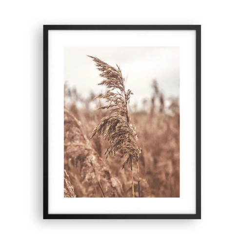 Pôster com moldura preta - O outono já chegou ao campo - 40x50 cm