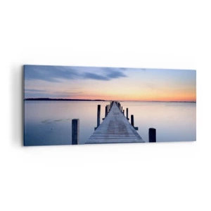 Quadro em tela - A calma de um crepúsculo sereno - 120x50 cm