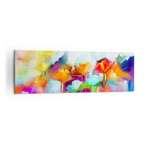 Quadro em tela - O arco-íris floresceu - 160x50 cm