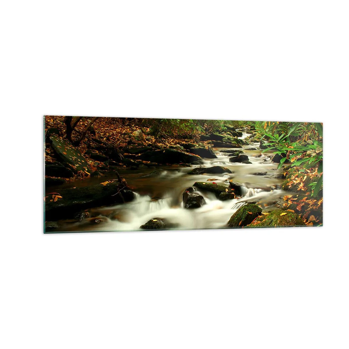 Quadro em vidro - Como prata líquida - 140x50 cm