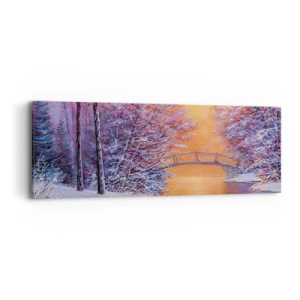 Quadro em tela - Vamos nos encontrar aqui - 90x30 cm