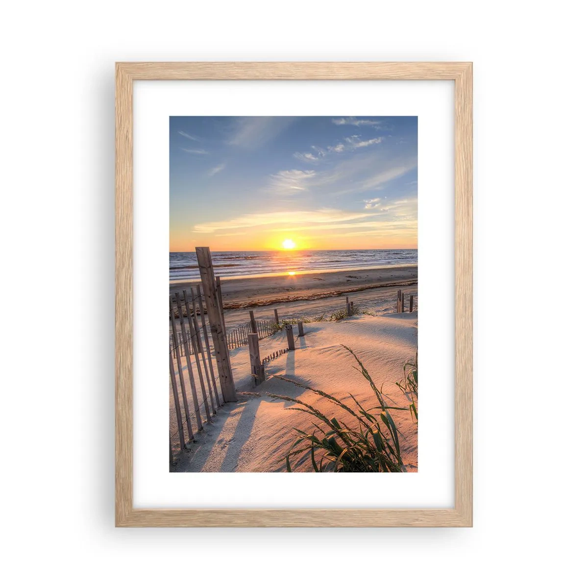 Pôster com moldura de carvalho claro - Brilho e sombra do vento - 30x40 cm