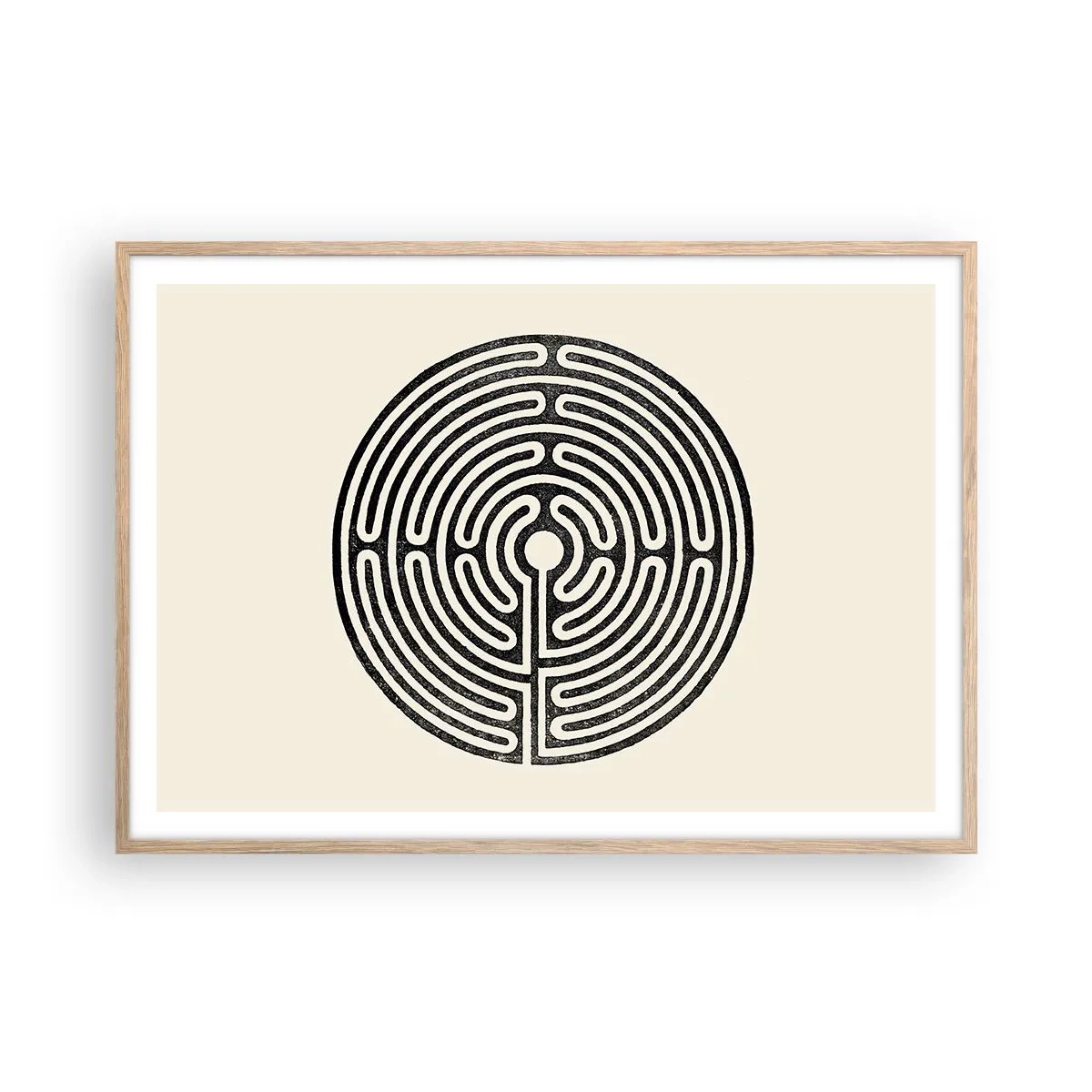 Pôster com moldura de carvalho claro - Ordem misteriosa - 100x70 cm