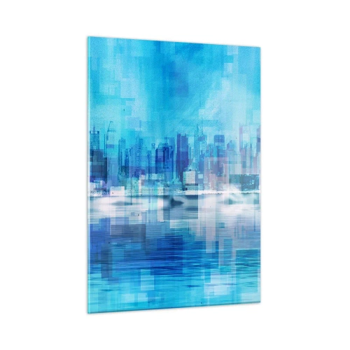 Quadro em vidro - Imerso em azul - 50x70 cm