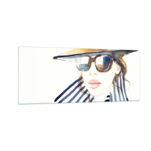 Quadro em vidro - Bem-vindo à Flórida - 100x40 cm