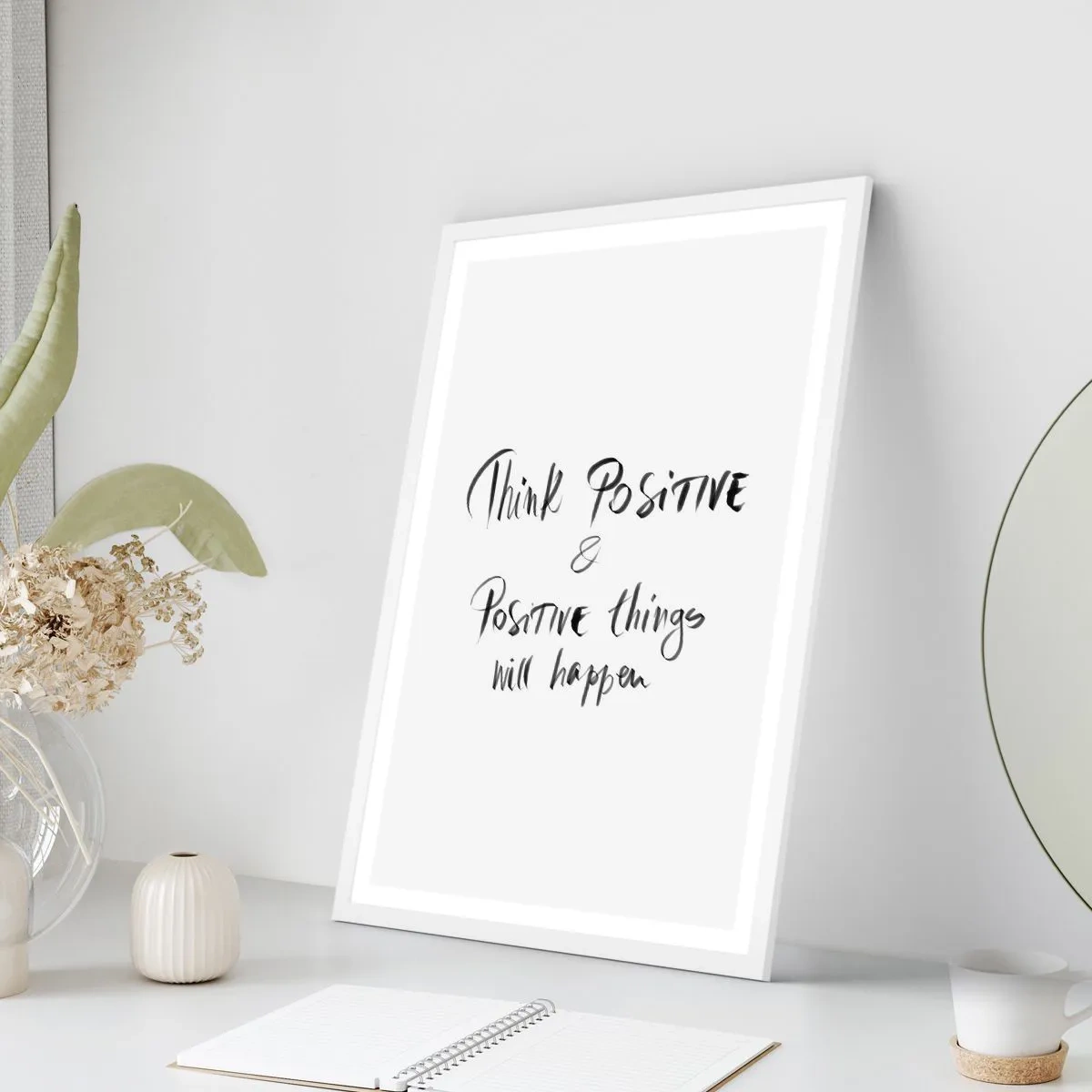 Pôster em moldura branca - Como viver? - 50x70 cm