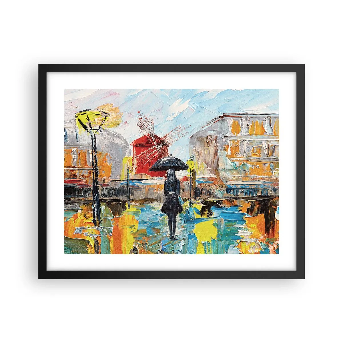 Pôster com moldura preta - Lendas parisienses - 50x40 cm