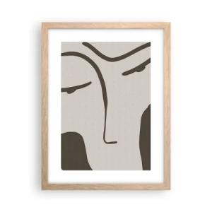 Pôster com moldura de carvalho claro - Como uma pintura de Modigliani - 30x40 cm