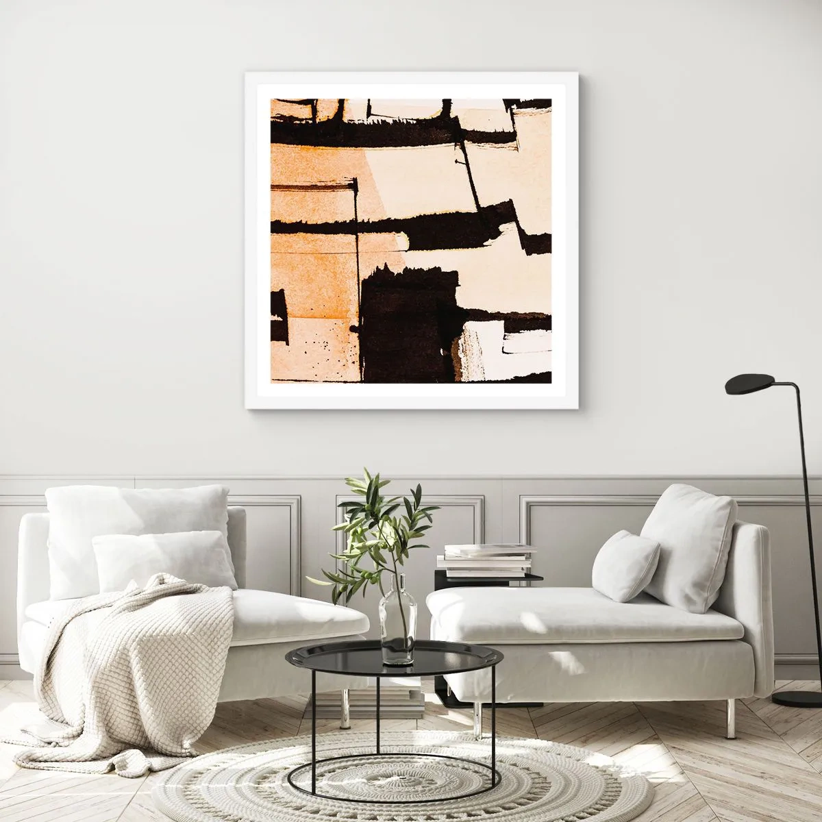 Pôster em moldura branca - No entanto, a ordem - 50x50 cm