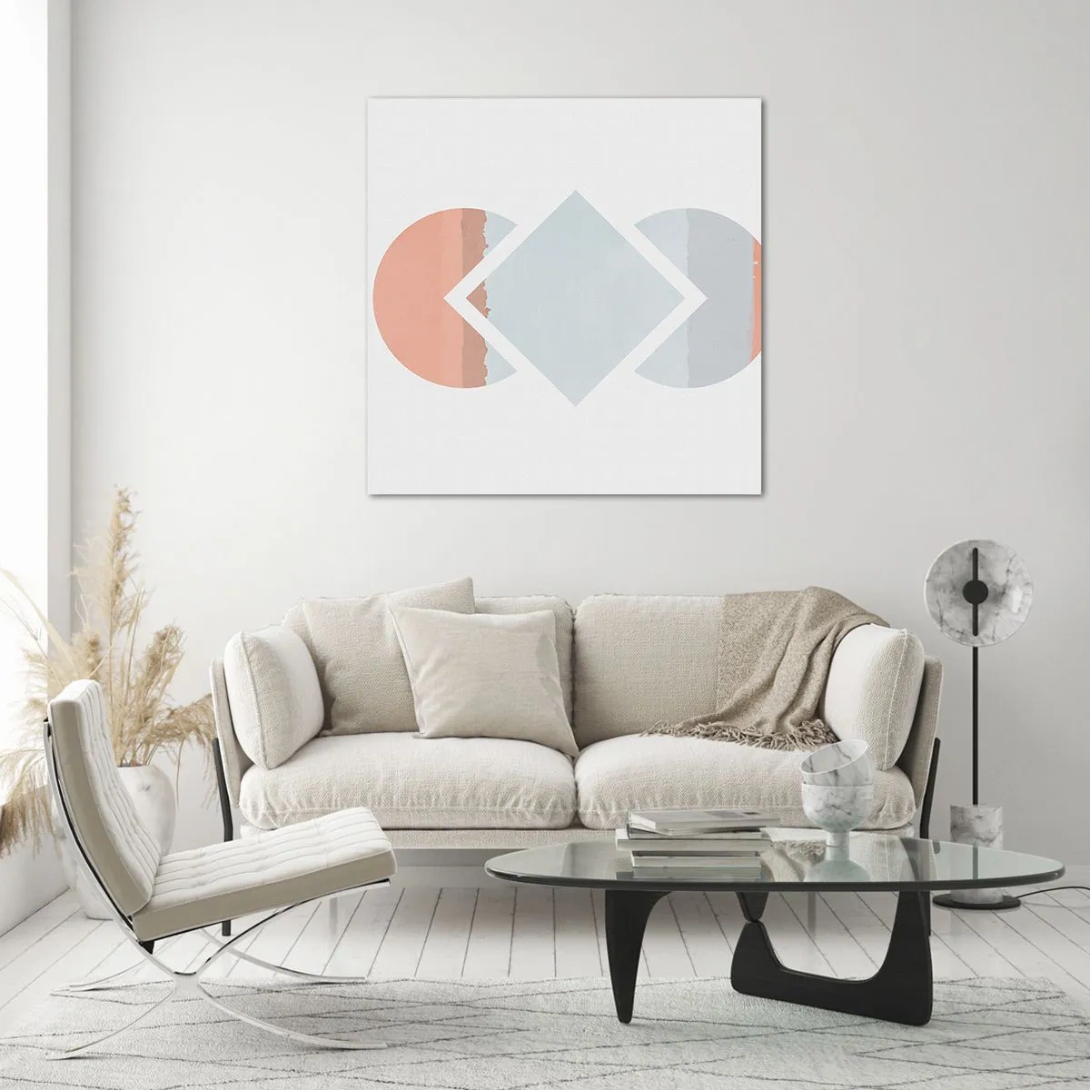 Quadro em vidro - A situação é clara - 50x50 cm