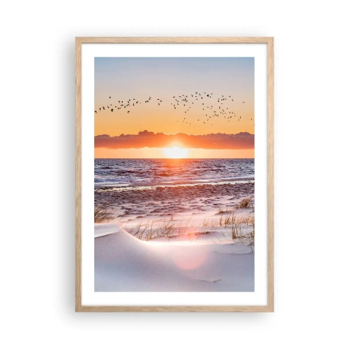 Pôster com moldura de carvalho claro - Paisagem horizontal - 50x70 cm