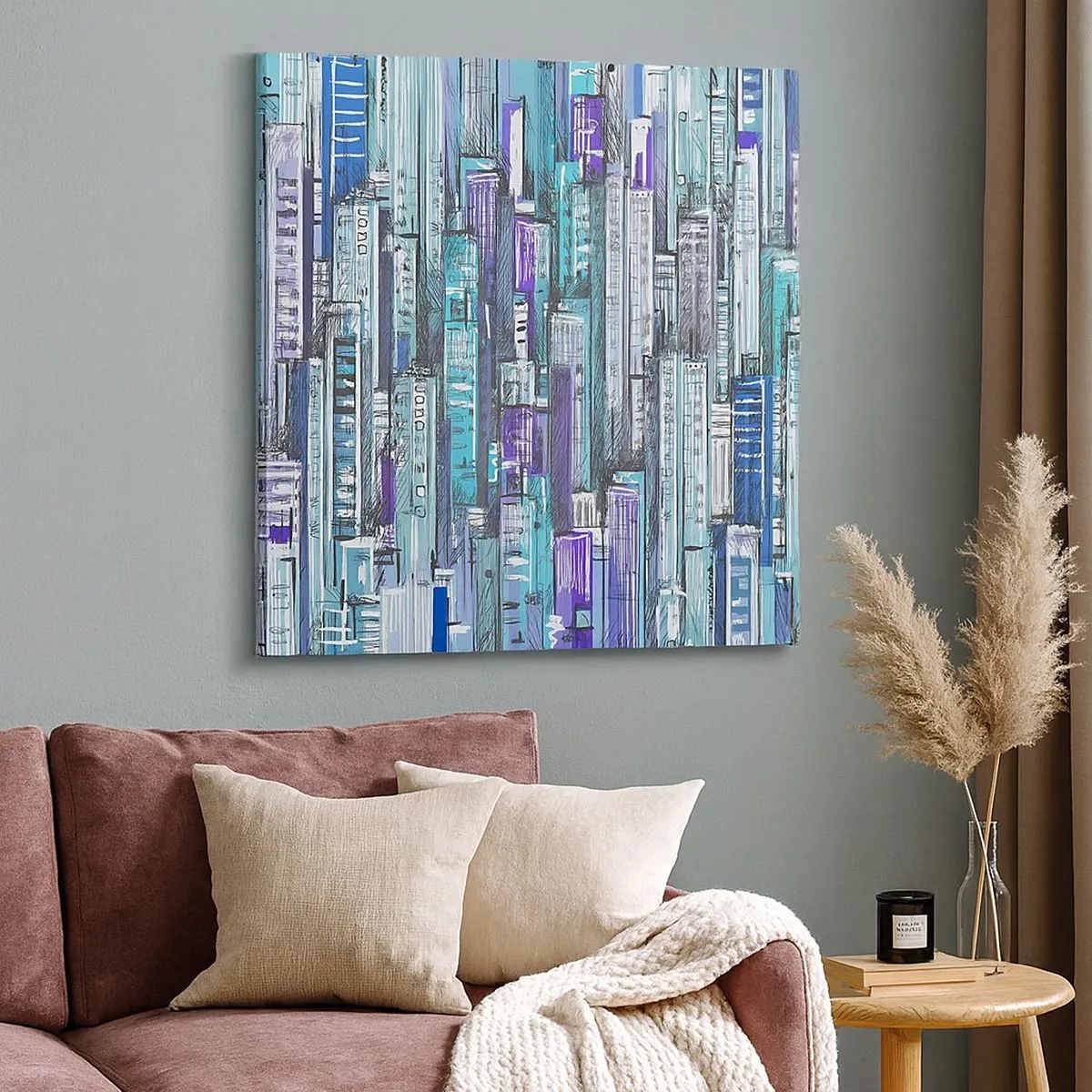 Quadro em tela - Azul do céu - 30x30 cm