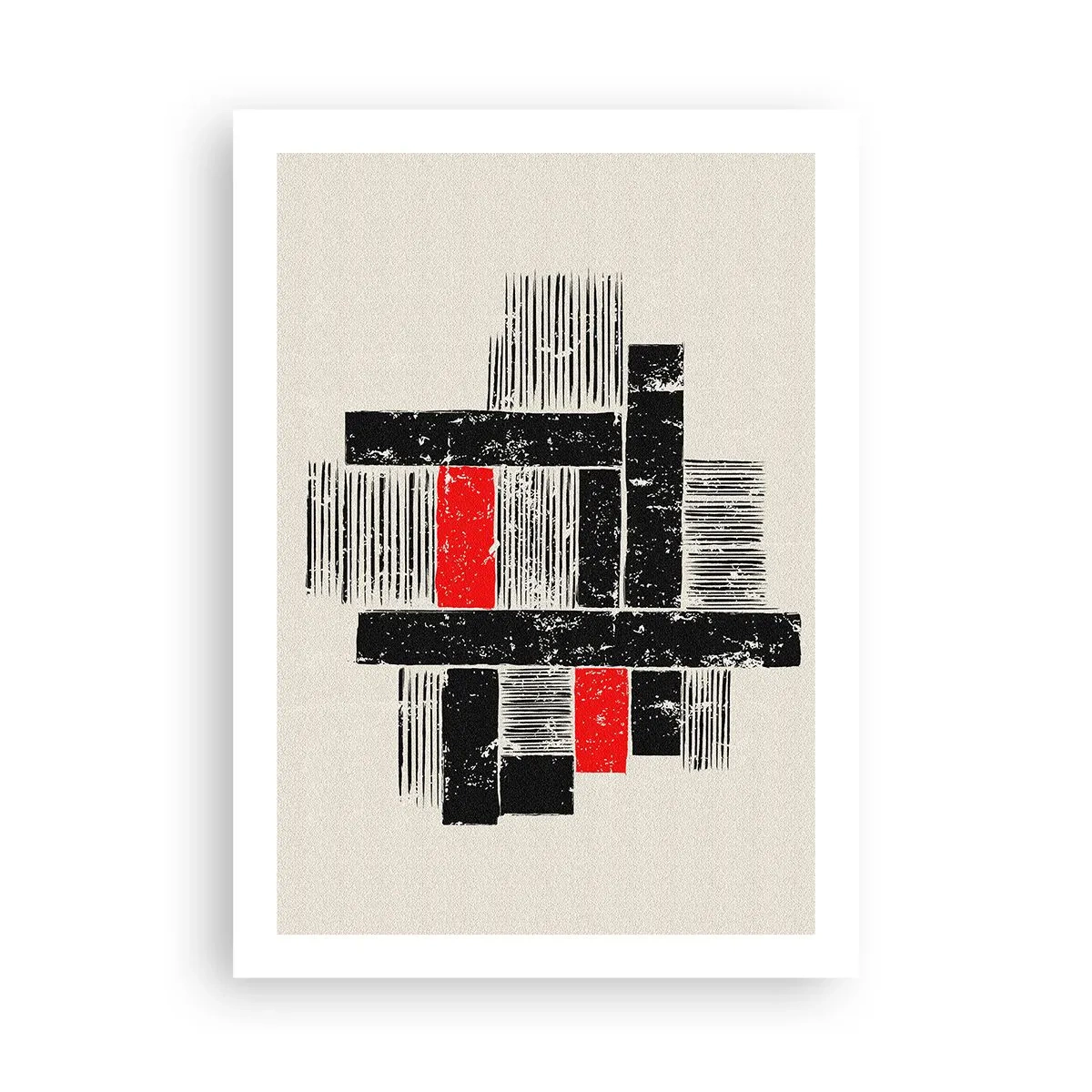Pôster - Vermelho e preto - 50x70 cm