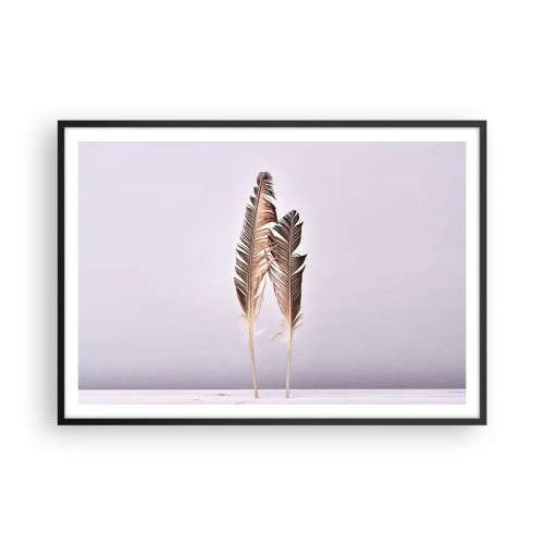 Pôster com moldura preta - Contra o nada - 100x70 cm