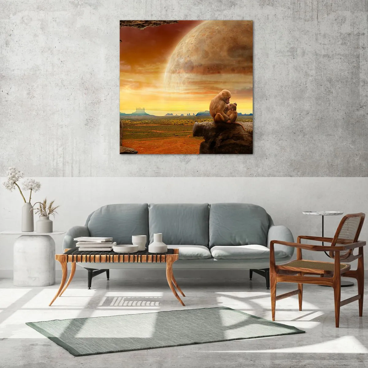 Quadro em vidro - O amor é o mesmo em todos os lugares - 70x70 cm