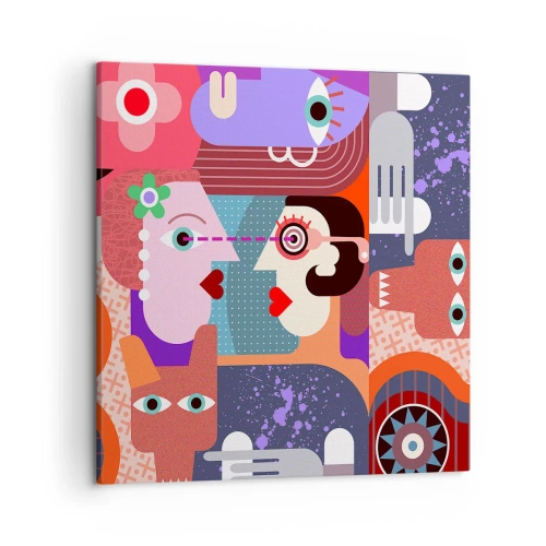 Quadro em tela - Olho no olho - 50x50 cm