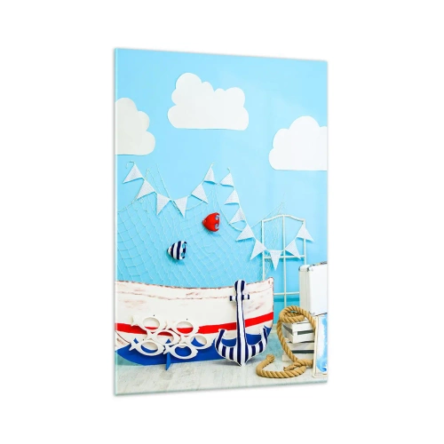 Quadro em vidro - Saudade infantil da aventura - 70x100 cm