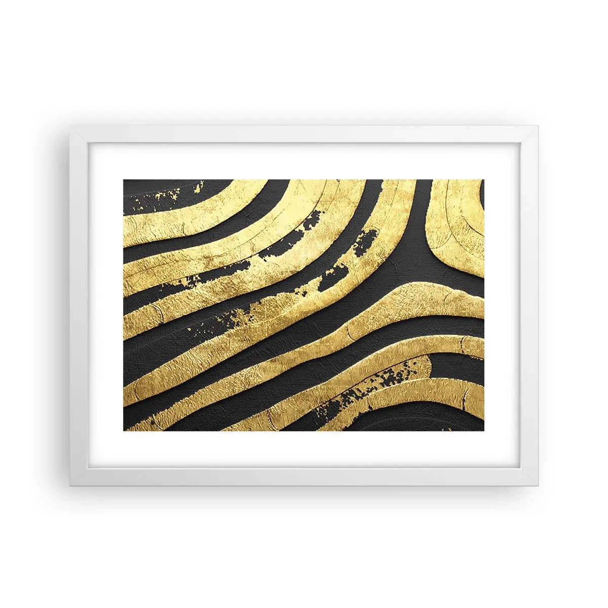 Pôster em moldura branca - Tudo flui - 40x30 cm