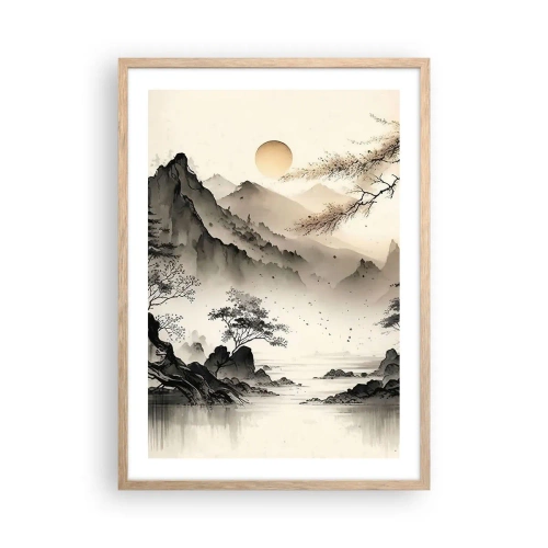Pôster com moldura de carvalho claro - O charme único do Oriente - 50x70 cm