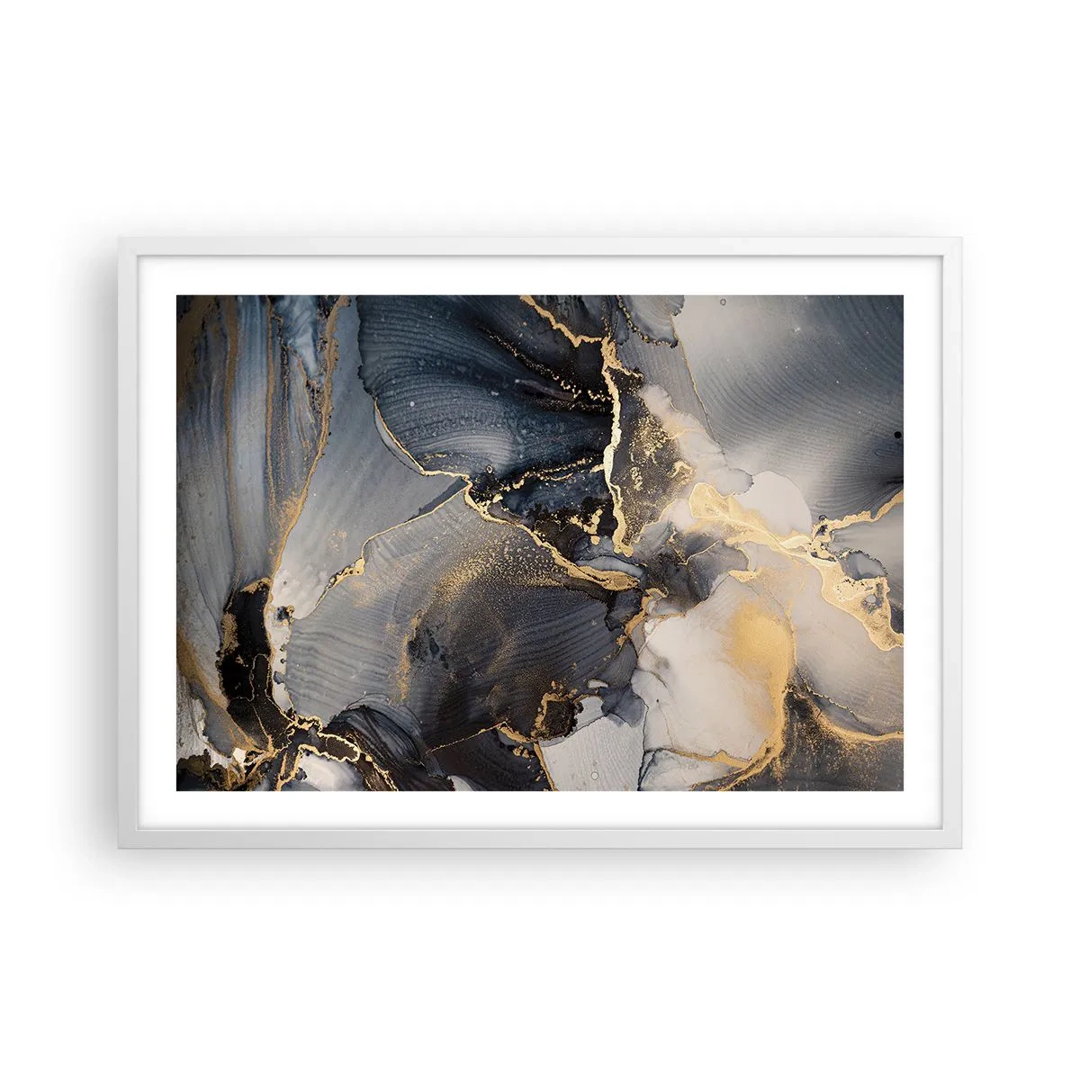 Pôster em moldura branca - A vida da pedra - 70x50 cm