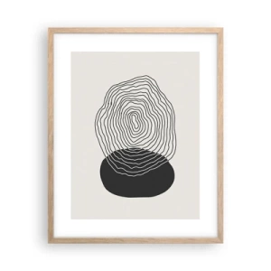 Pôster com moldura de carvalho claro - Duração e vibração - 40x50 cm