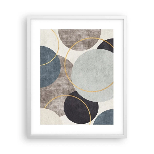 Pôster em moldura branca - Roda por roda - 40x50 cm