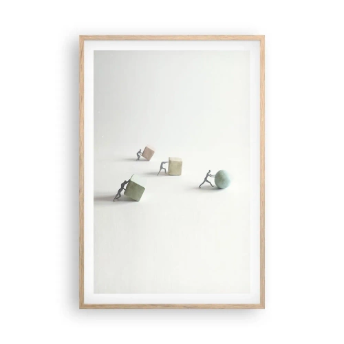 Pôster com moldura de carvalho claro - É a vida - 61x91 cm