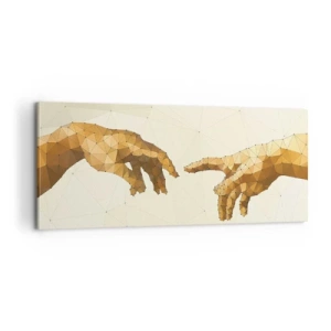 Quadro em tela - Geometria divina - 100x40 cm