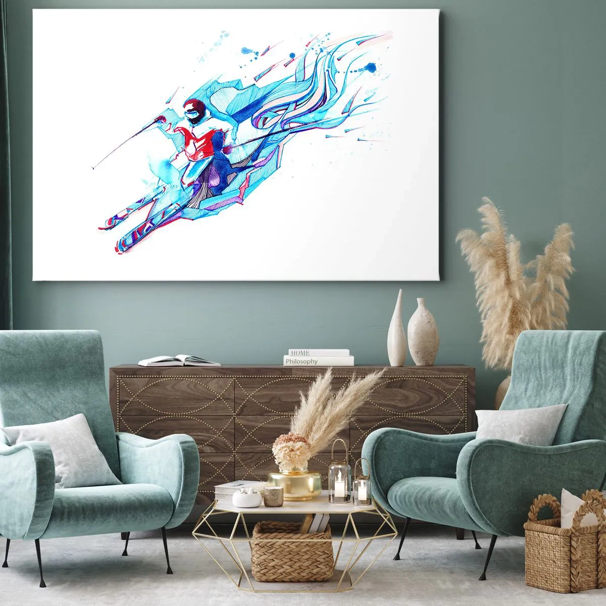 Quadro em tela - A corrida louca pela alegria - 120x80 cm