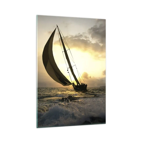 Quadro em vidro - Com o vento e contra o vento - 80x120 cm