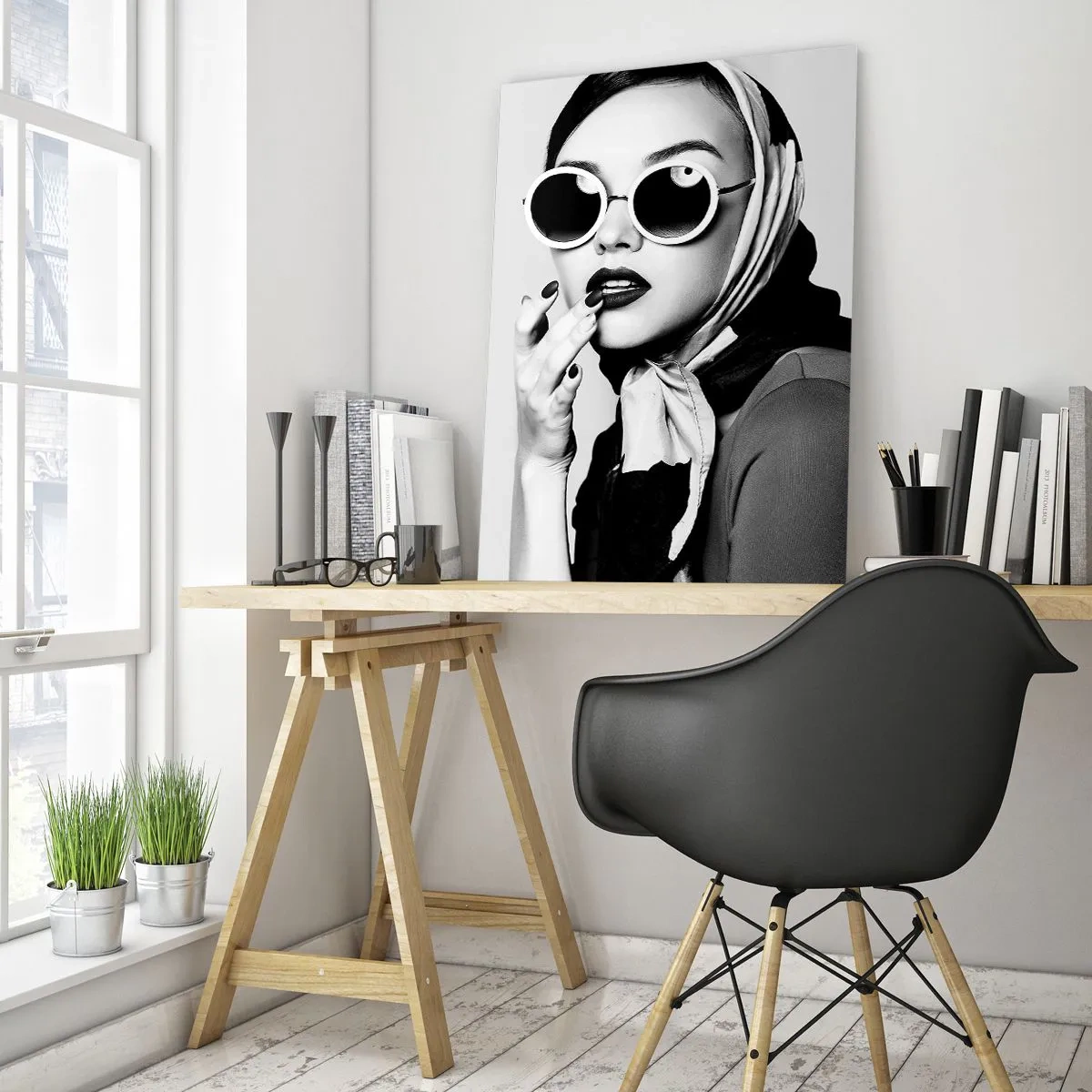 Quadro em vidro - Saudações dos anos 60 - 50x70 cm
