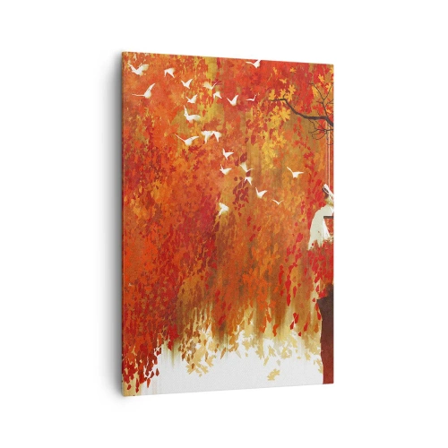 Quadro em tela - Será que vai voar com eles? - 70x100 cm