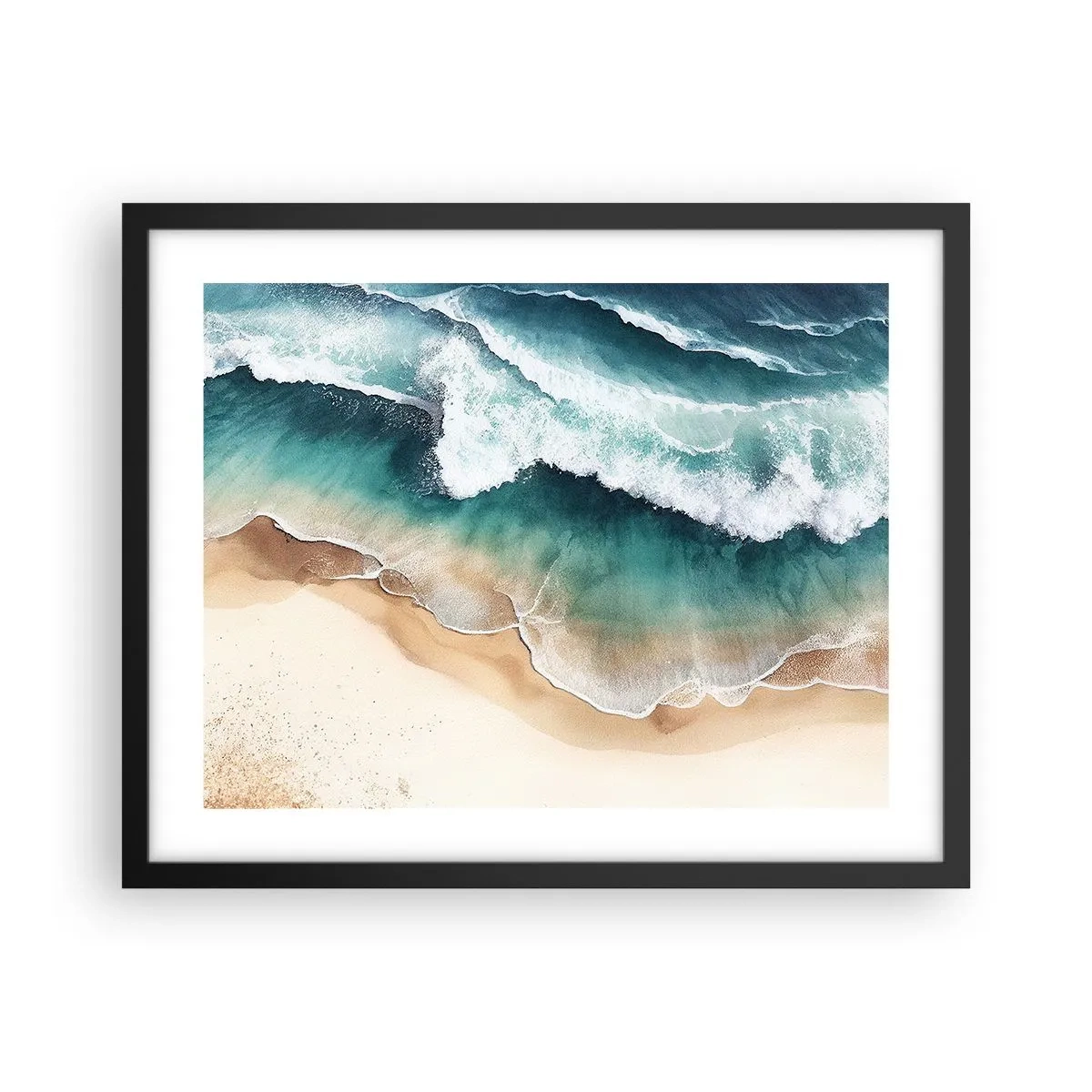 Pôster com moldura preta - O eterno encontro - 50x40 cm