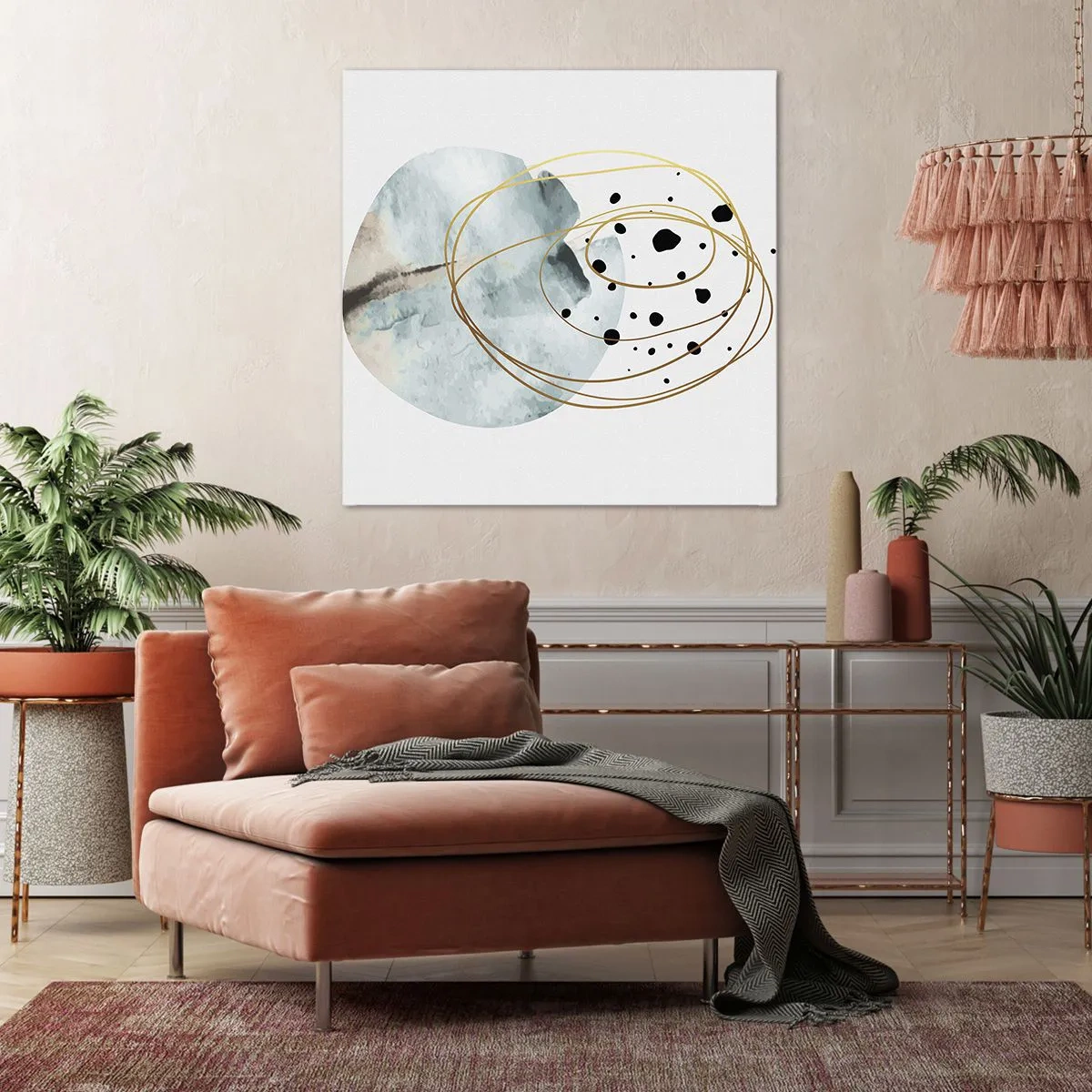 Quadro em tela - No abraço ao espaço - 50x50 cm