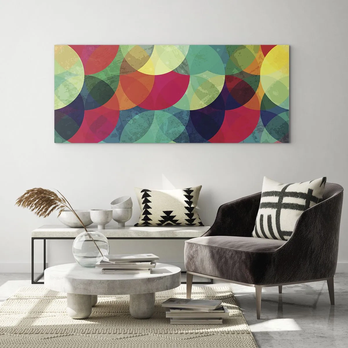 Quadro em vidro - Ascensão às cores - 160x50 cm