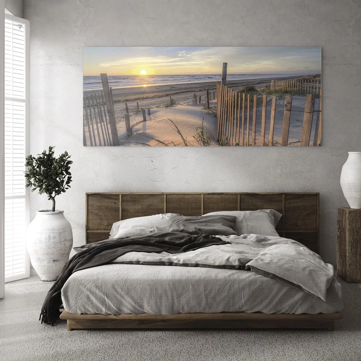 Quadro em vidro - Brilho e sombra do vento - 120x50 cm
