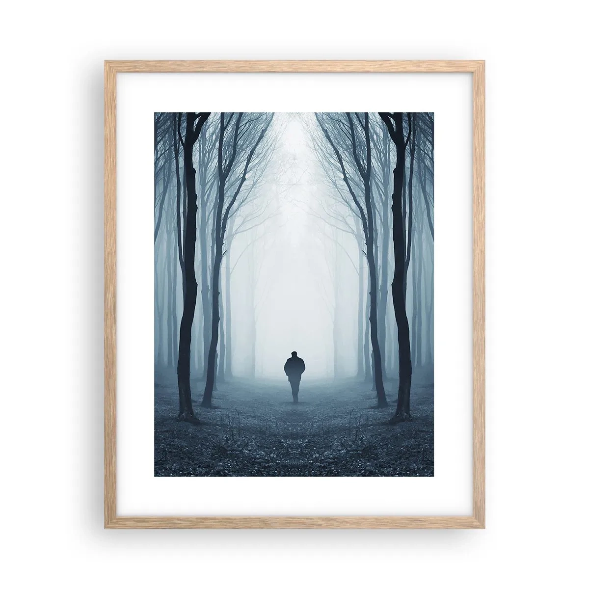 Pôster com moldura de carvalho claro - Tudo simples e claro - 40x50 cm