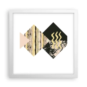 Pôster em moldura branca - Não é tão simples assim - 30x30 cm