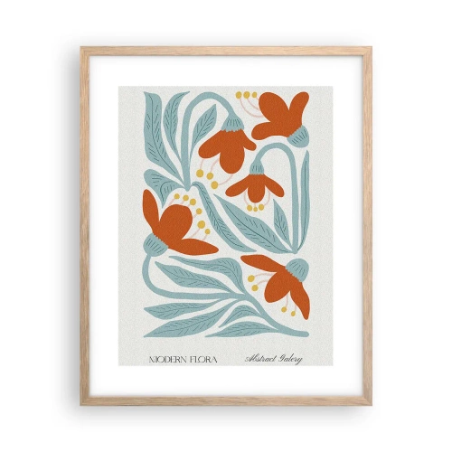 Pôster com moldura de carvalho claro - Em direção à terra, em direção ao sol - 40x50 cm