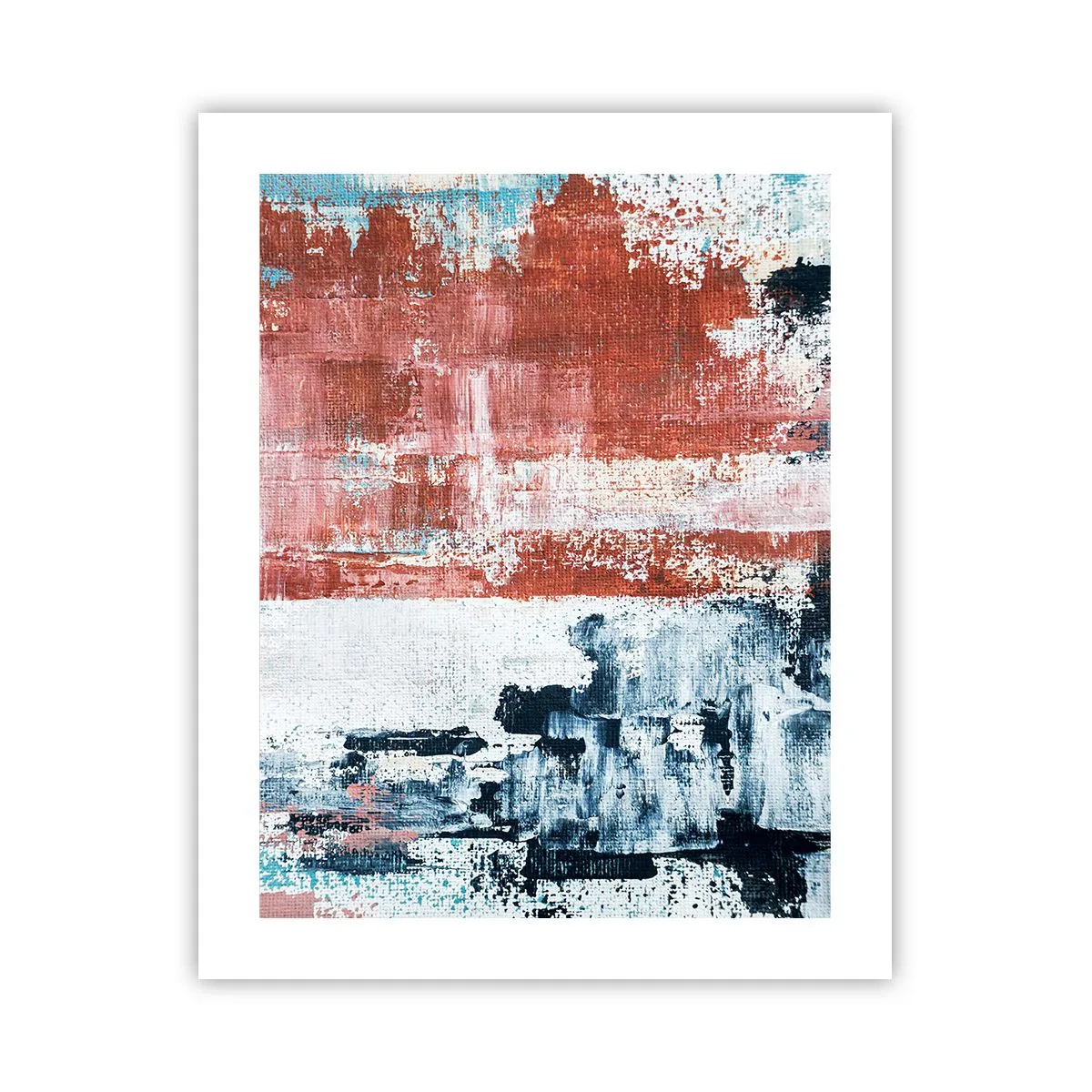 Pôster - Meio a meio abstrato - 40x50 cm