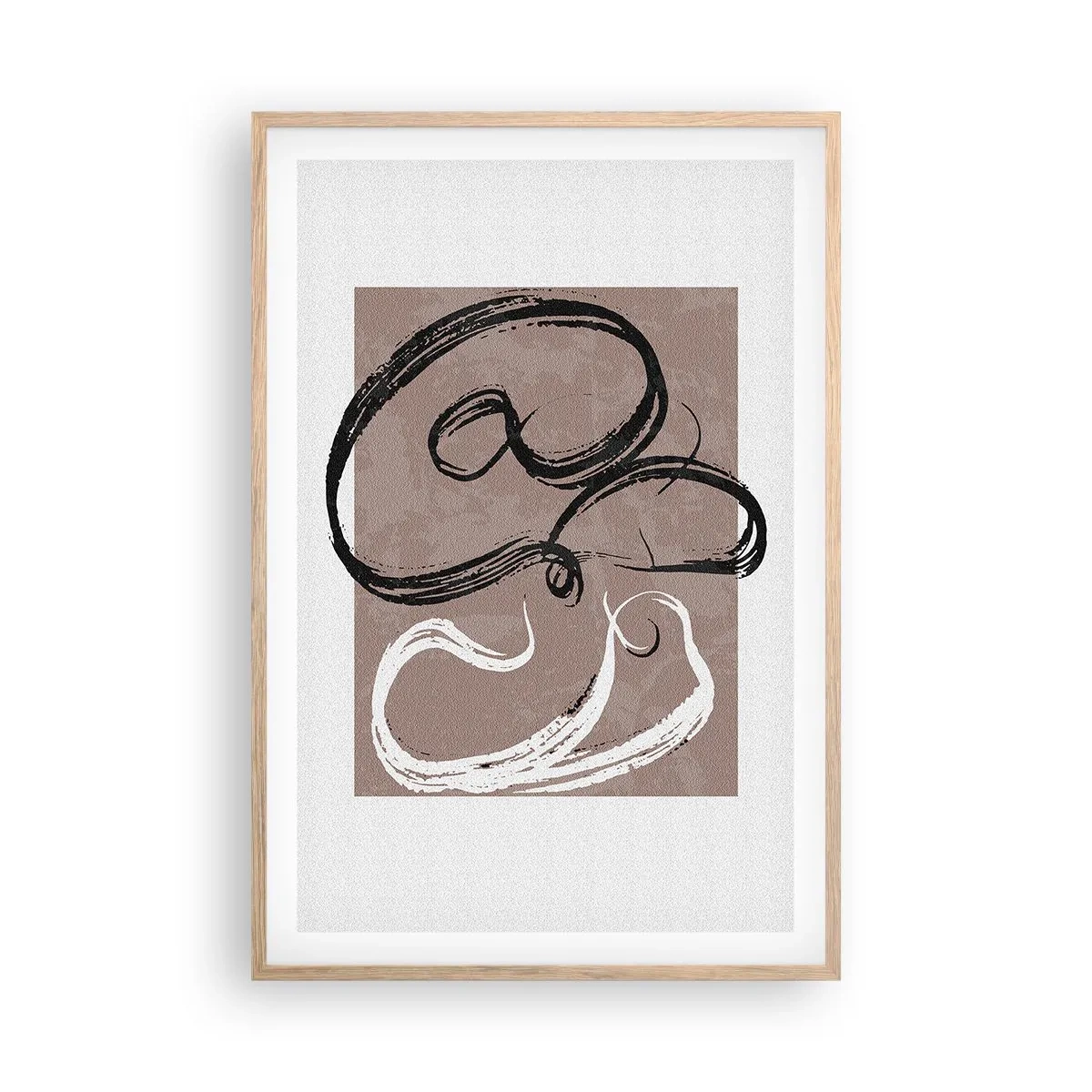 Pôster com moldura de carvalho claro - Composição – a busca pela plenitude - 61x91 cm