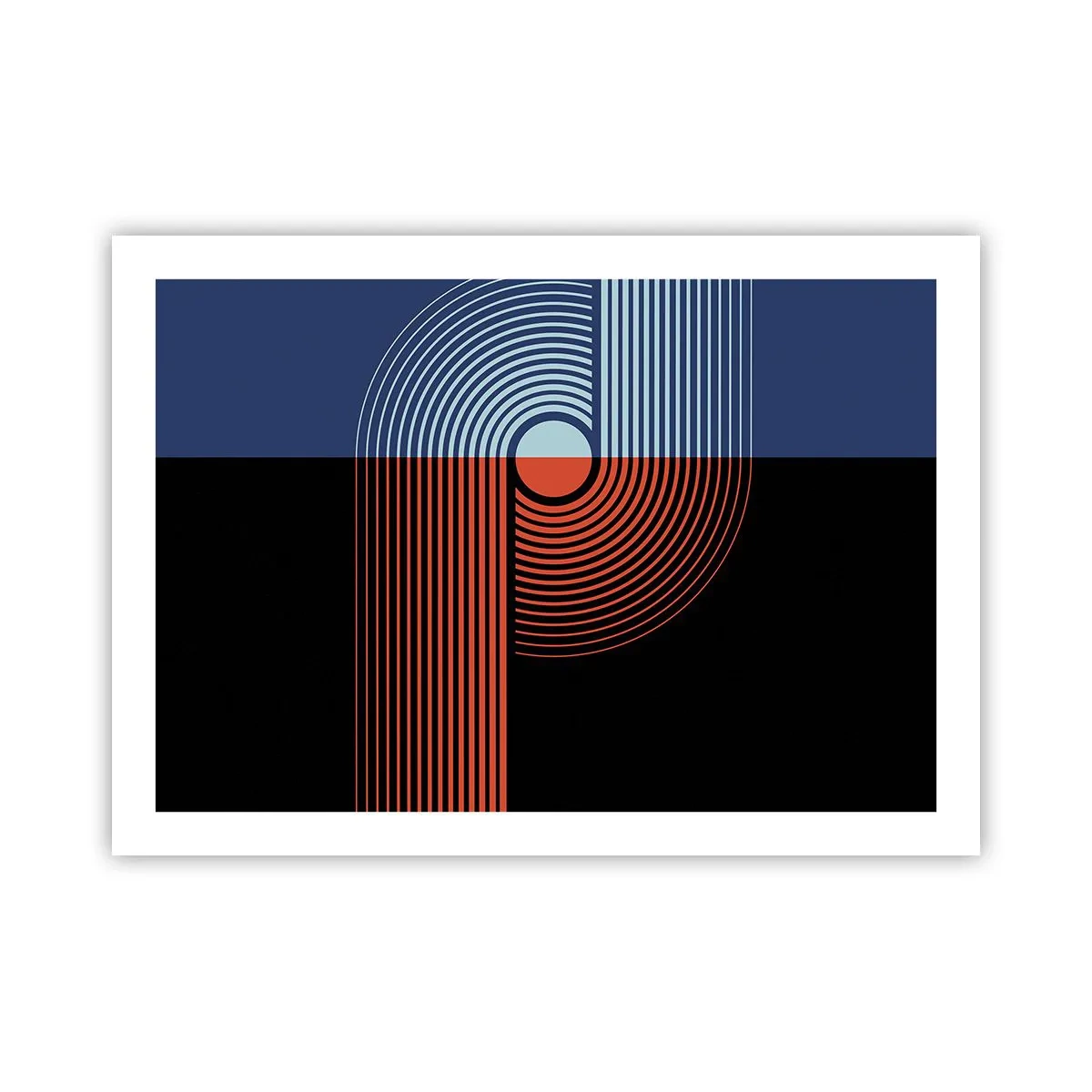 Pôster - Num abraço geométrico - 70x50 cm