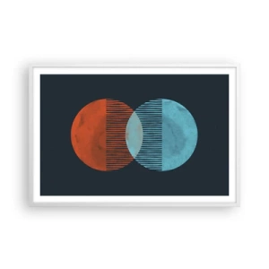 Pôster em moldura branca - Fantasia astronómica - 91x61 cm